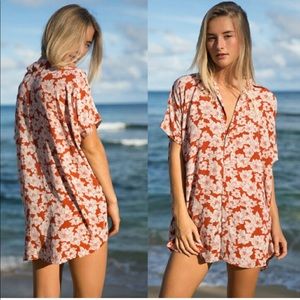 Acacia swimwear Mombasa S in Rust Magnolia.